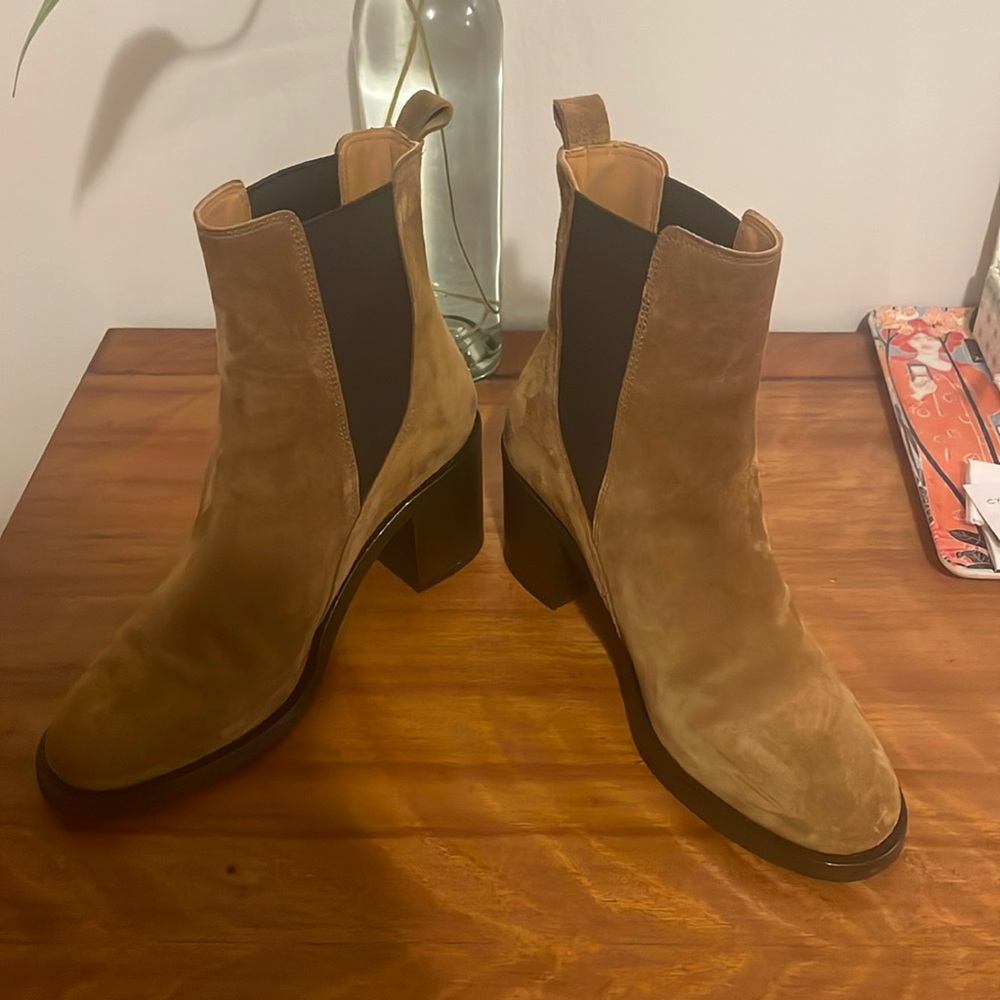 Sezane Pippa Ankle Boots Caramel - Size 7